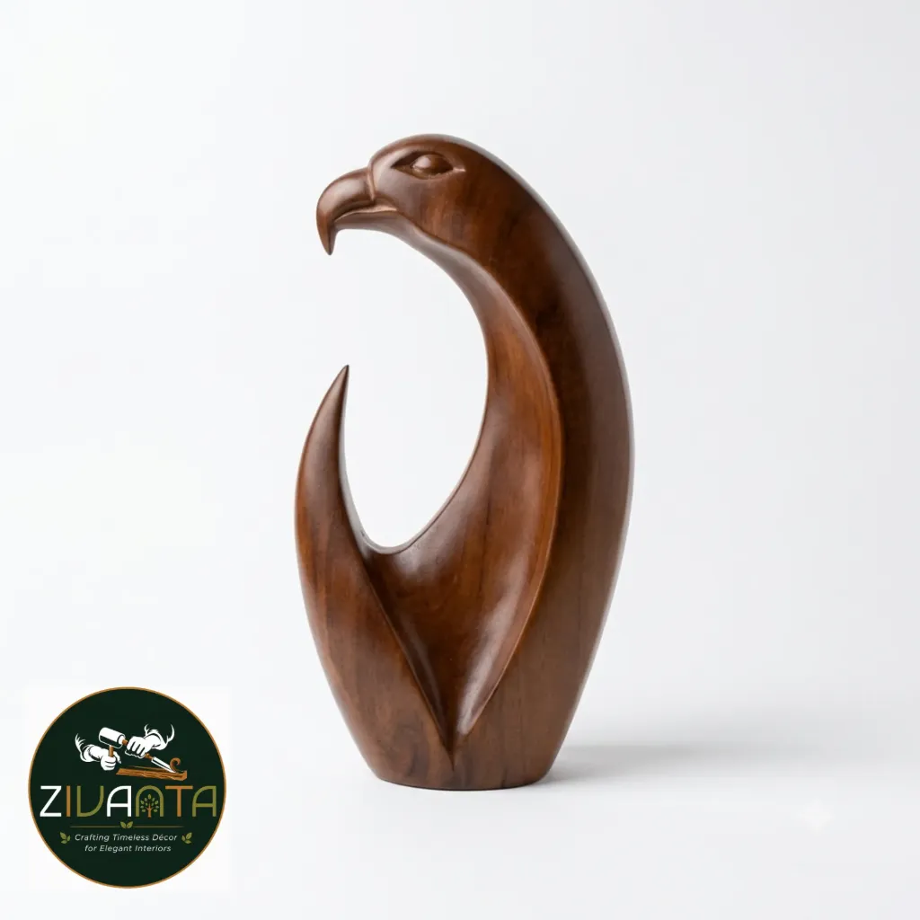 [ZIVWOO5] WOODEN EAGLE SCULPTURE