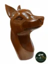 WOODEN WOLF SCULPTURE
