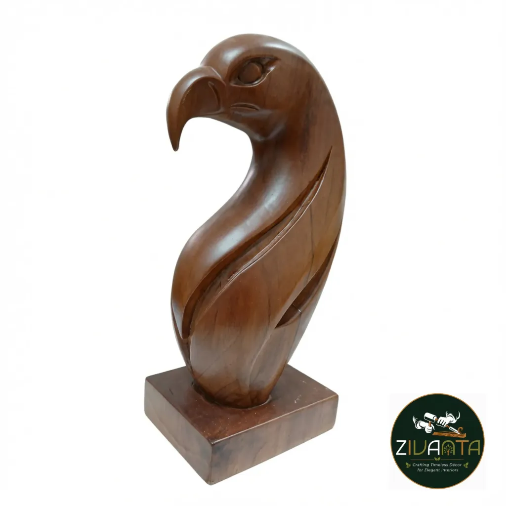 [ZIVWOO4] WOODEN EAGLE SCULPTURE