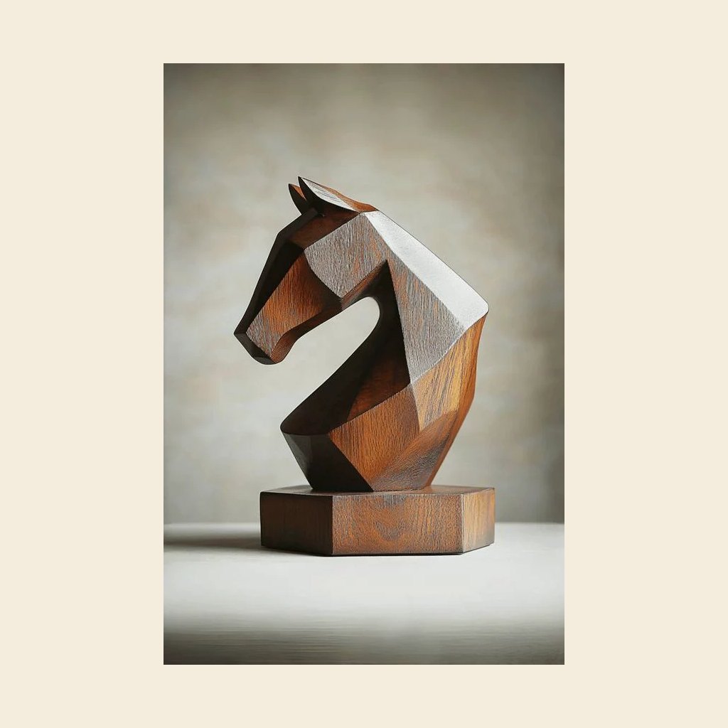 Wooden Horse Sculpture