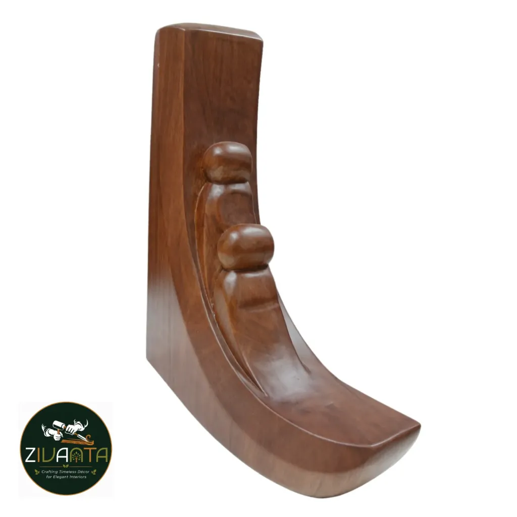[ZIVWOO9] Teak Wooden Book Sculpture